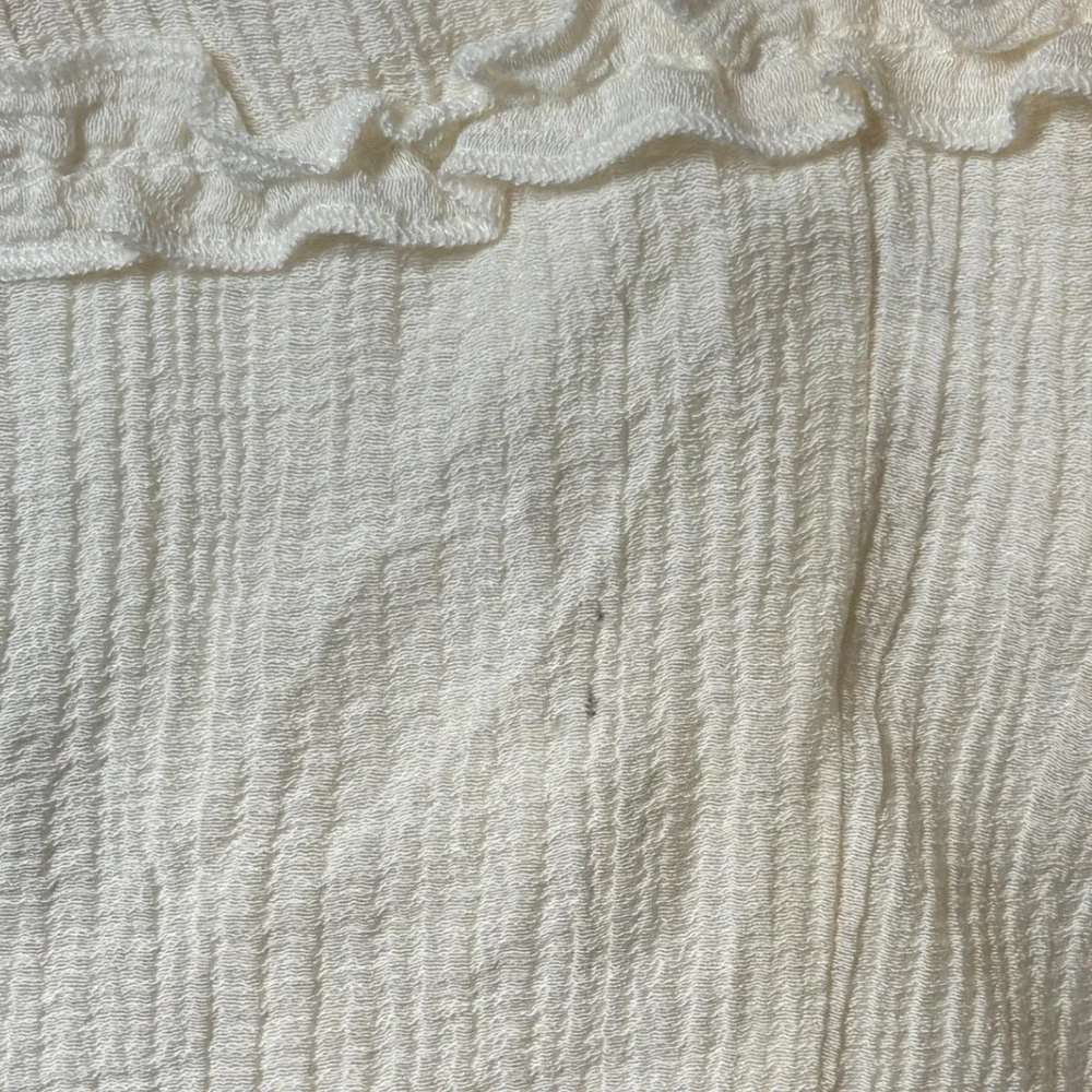 NWT Love Tree Tiered Ruffle Mini Dress Cream Cottage-core Coastal Cowgirl Size S